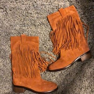 Lucky brand fringe boots size 8